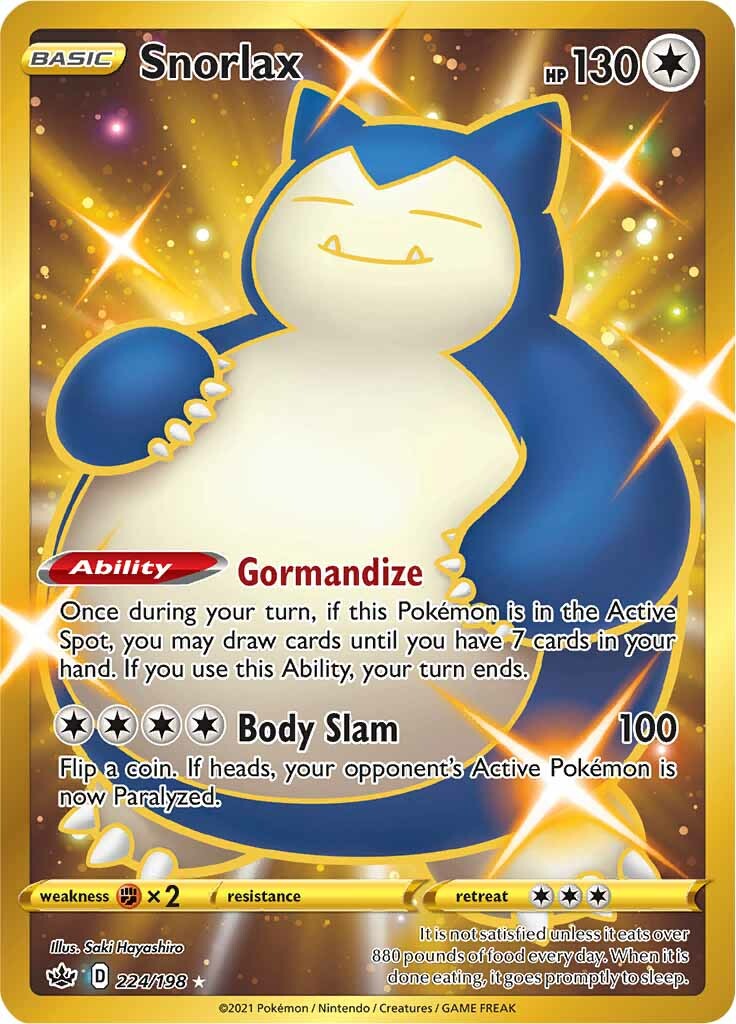 Snorlax 224-198 SECRET RARE