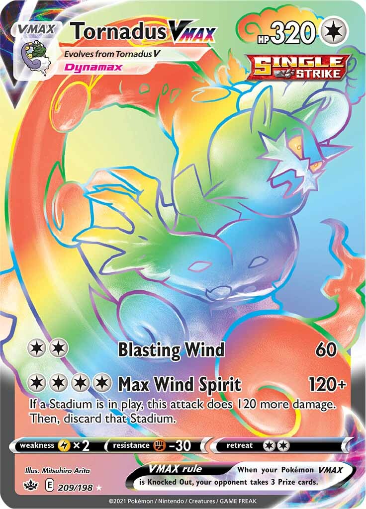 Tornadus VMAX 209-198 RAINBOW RARE