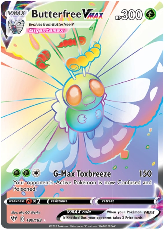 Butterfree VMAX 190-189 - RAINBOW RARE