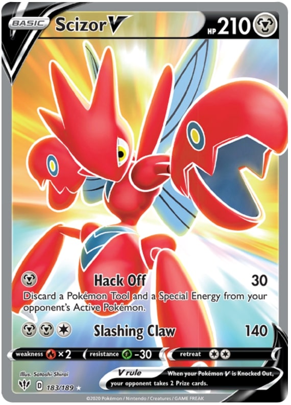 Scizor V 183-189 - FULL ART