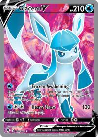 pokemon ss evolving skies glaceon v 174 203 full art