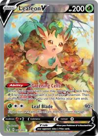 pokemon ss evolving skies leafeon v 167 203 alternate rare