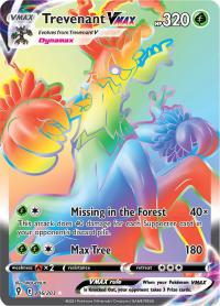pokemon ss evolving skies trevenant vmax 206 203 rainbow rare