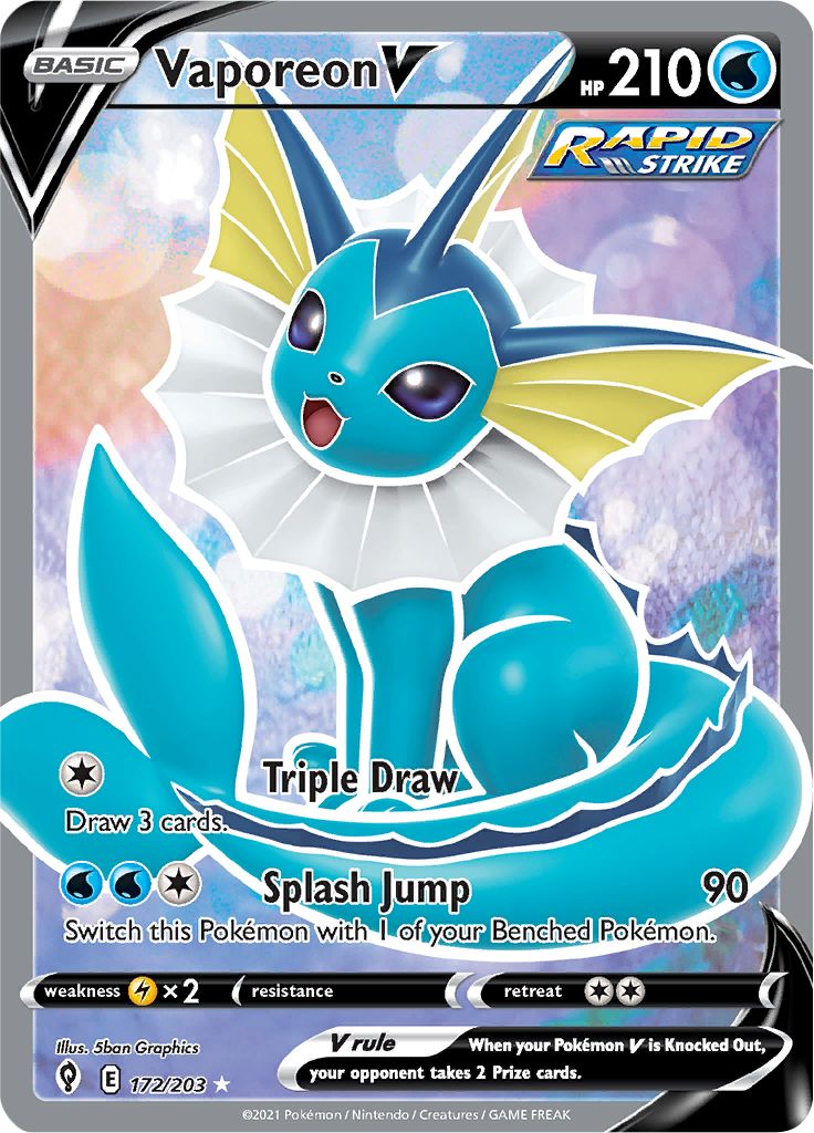 Vaporeon V - 172-203 FULL ART