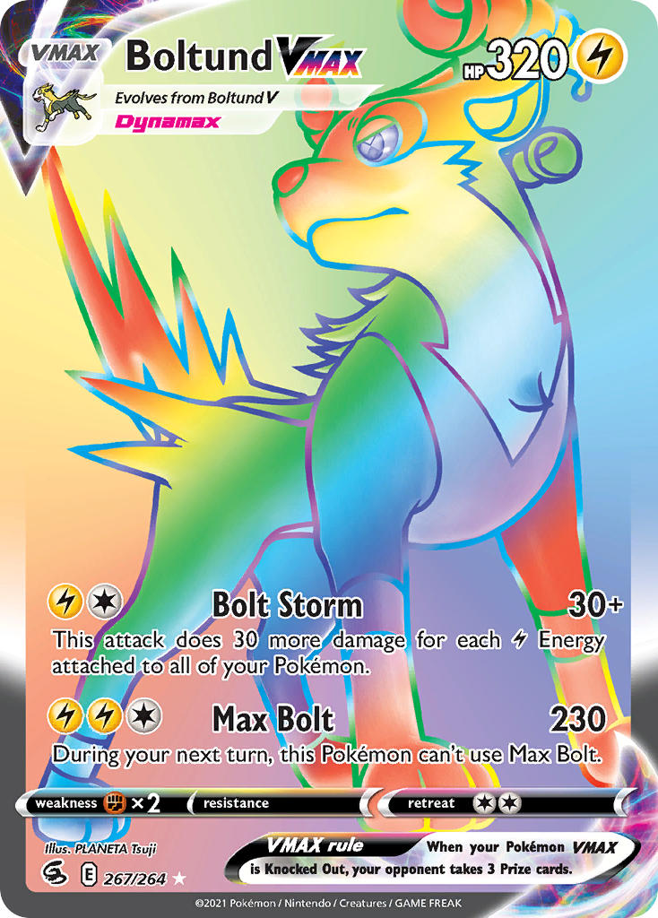 Boltund VMAX 267-264 - RAINBOW RARE