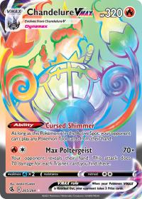 pokemon ss fusion strike chandelure vmax 265 264 rainbow rare