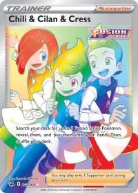 pokemon ss fusion strike chili cilan cress 273 264 rainbow rare