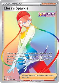 pokemon ss fusion strike elesa s sparkle 275 264 rainbow rare