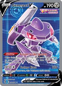 pokemon ss fusion strike genesect v 254 264 full art