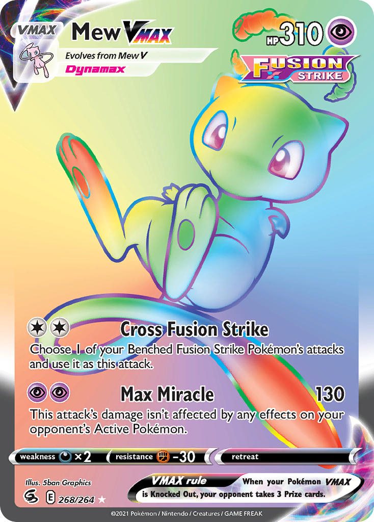 Mew VMAX 268-264 - RAINBOW RARE