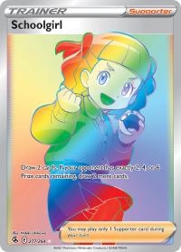 pokemon ss fusion strike schoolgirl 277 264 rainbow rare