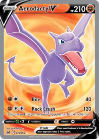 pokemon ss lost origin aerodactyl v 179 196 full art