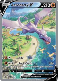 pokemon ss lost origin aerodactyl v 180 196 alternate art