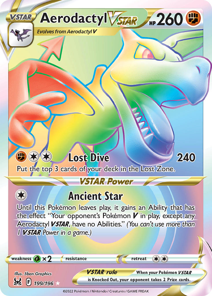 Aerodactyl VSTAR - 199-196 RAINBOW RARE