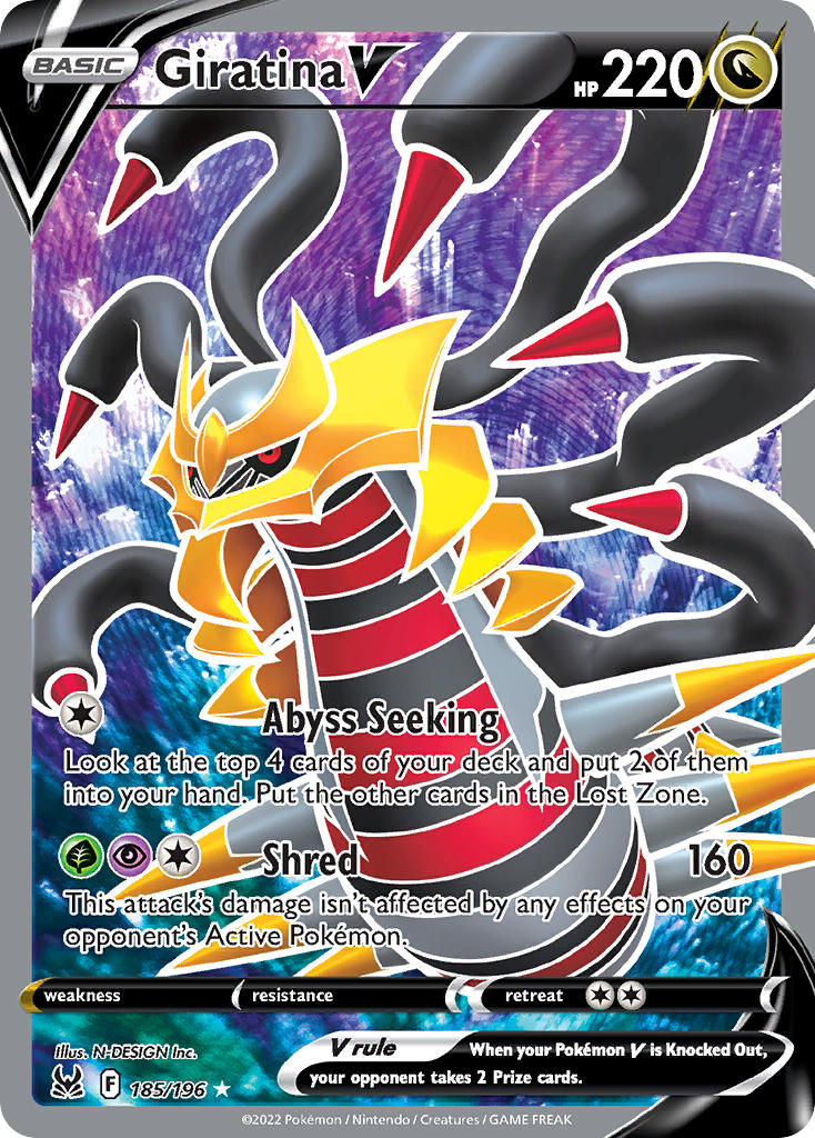 Giratina V - 185-196 FULL ART