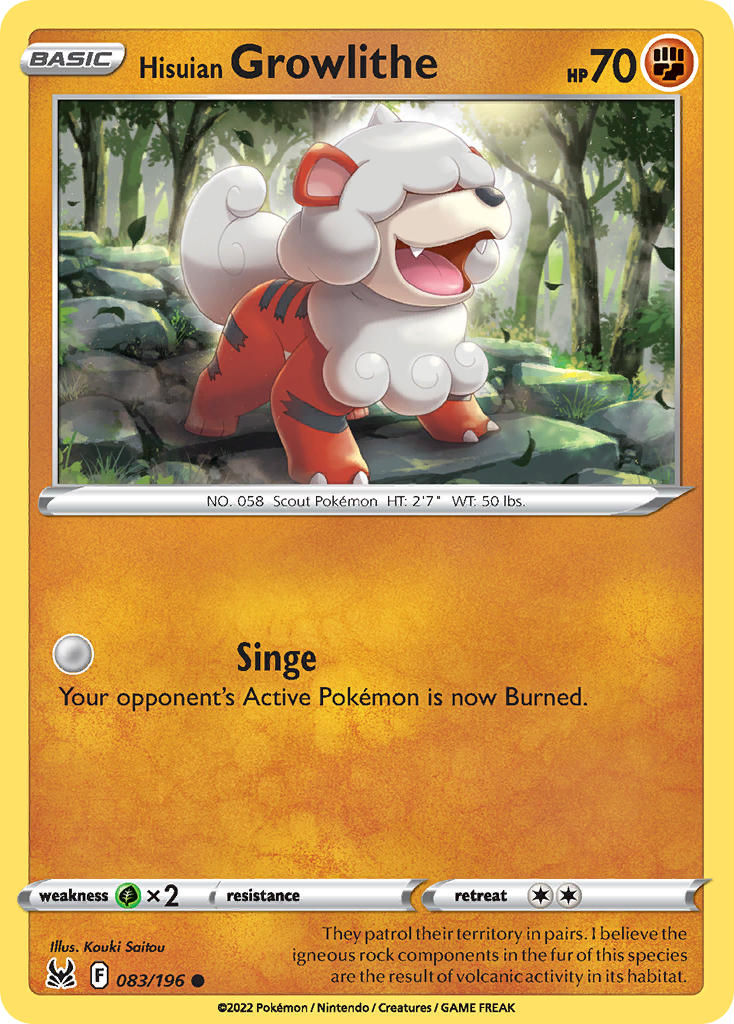 Hisuian Growlithe - 083-196 (RH)