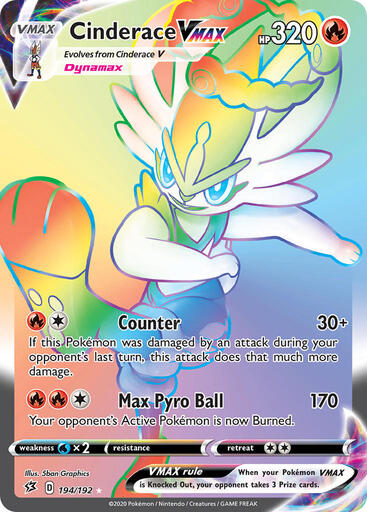 Cinderace VMAX 194-192 - RAINBOW RARE