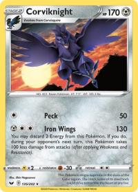 pokemon ss sword shield base set corviknight 135 202 rh