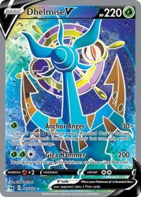 pokemon ss sword shield base set dhelmise v 187 202 full art