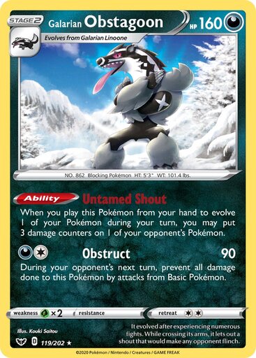 Galarian Obstagoon 119-202 (RH)