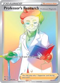 pokemon ss sword shield base set professor s research 209 202 rainbow rare