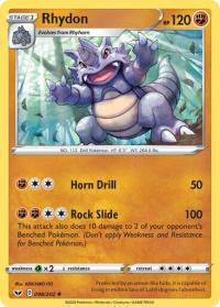 pokemon ss sword shield base set rhydon 098 202