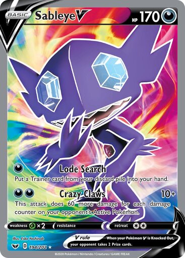 Sableye V 194-202 - FULL ART