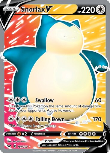 Snorlax V 197-202 - FULL ART