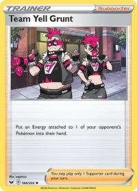 pokemon ss sword shield base set team yell grunt 184 202