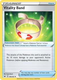 pokemon ss sword shield base set vitality band 185 202