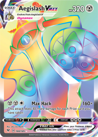 pokemon ss vivid voltage aegislash vmax 190 185 rainbow rare