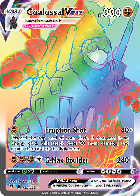 Coalossal VMAX 189-185 - RAINBOW RARE