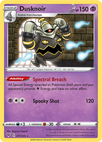 pokemon ss vivid voltage dusknoir 071 185