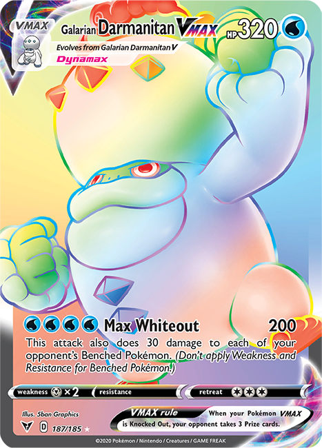 Galarian Darmanitan VMAX 187-185 - RAINBOW RARE