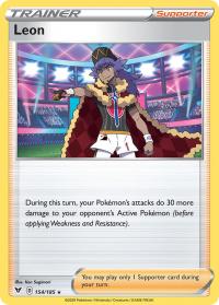pokemon ss vivid voltage leon 154 185 non holo