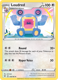 pokemon ss vivid voltage loudred 136 185