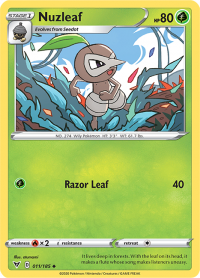 pokemon ss vivid voltage nuzleaf 011 185