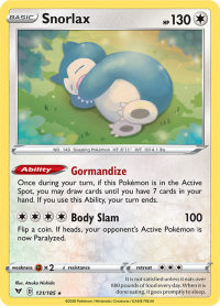 pokemon ss vivid voltage snorlax 131 185