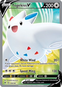 pokemon ss vivid voltage togekiss v 178 185 full art