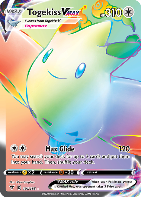 Togekiss VMAX 191-185 - RAINBOW RARE