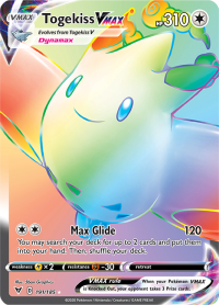 pokemon ss vivid voltage togekiss vmax 191 185 rainbow rare