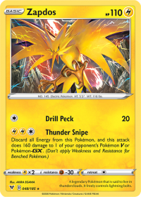 pokemon ss vivid voltage zapdos 048 185