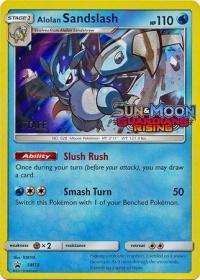 pokemon sun moon prerelease promos alolan sandslash sm18 staff pre release promo