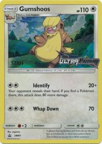 pokemon sun moon prerelease promos gumshoos sm97 staff pre release promo