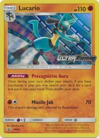 pokemon sun moon prerelease promos lucario sm95 pre release promo