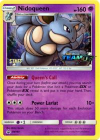 pokemon sun moon prerelease promos nidoqueen sm160 staff pre release promo