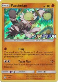 pokemon sun moon prerelease promos passimian sm12 staff pre release promo