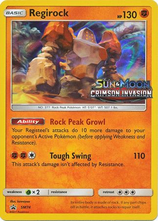 Regirock - SM74 - Pre-Release Promo