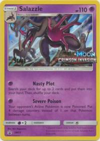 pokemon sun moon prerelease promos salazzle sm73 staff pre release promo