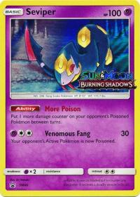 pokemon sun moon prerelease promos seviper sm46 pre release promo